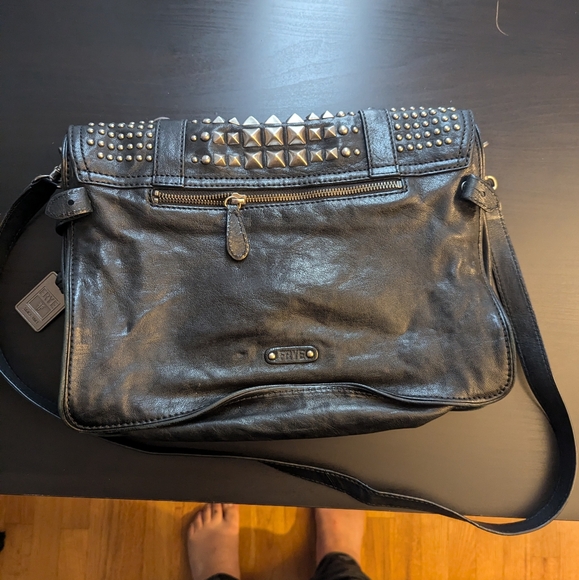 Frye Large Cameron Stud satchel Bag - Picture 8 of 9